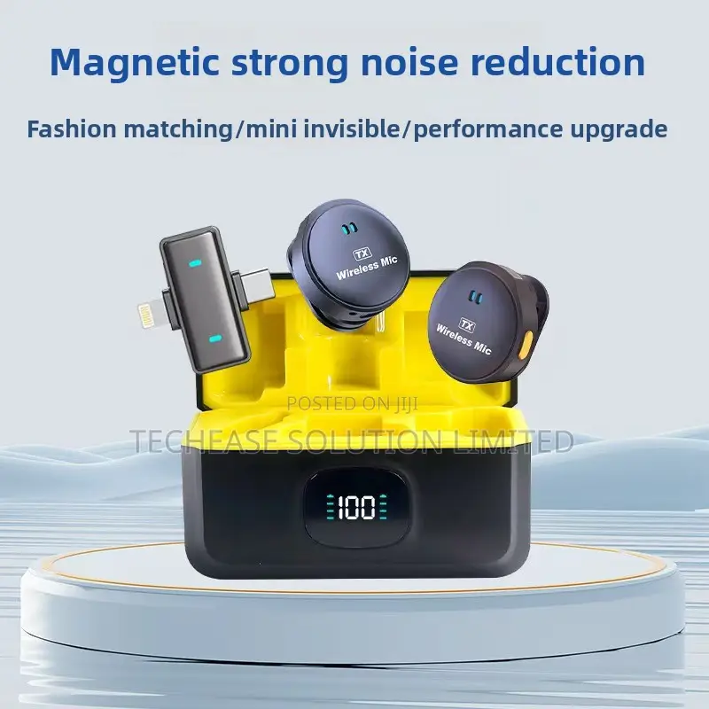 Wireless Lavalier Microphone With Charging Case –Noise Reduction