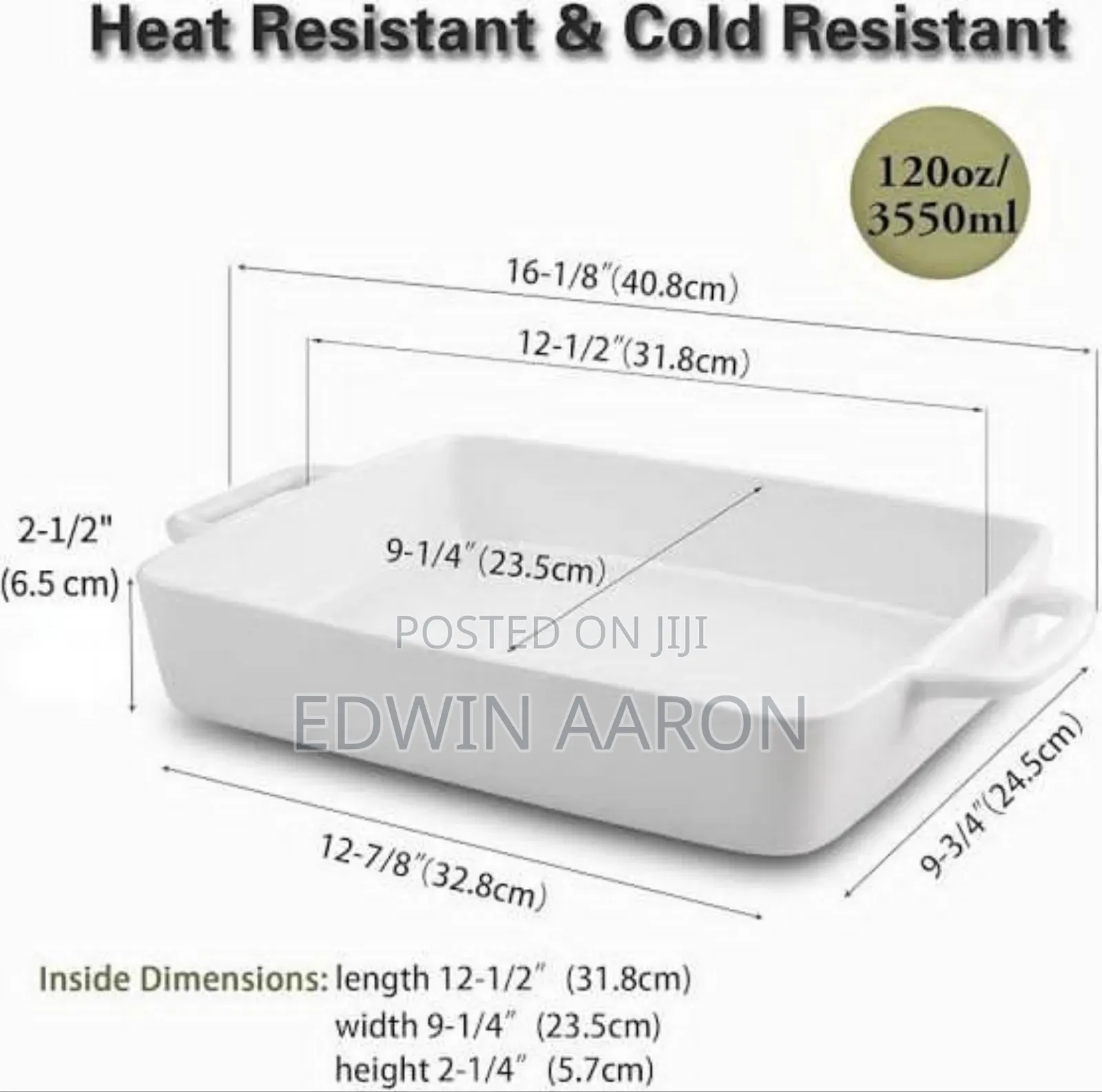 Ceramic Rectangular Oven Baking Dish