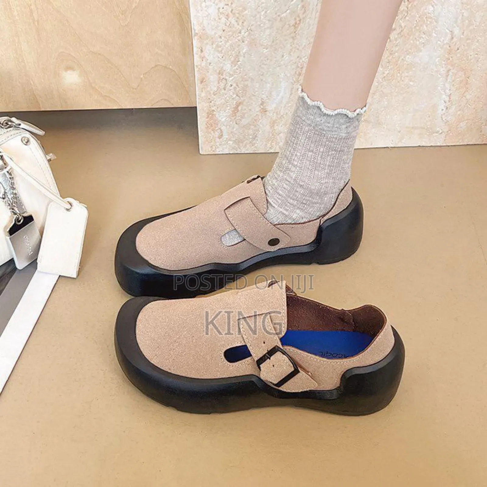 Birkenstock Reykjavik Shoes. Black, Cream, Brown, Orange