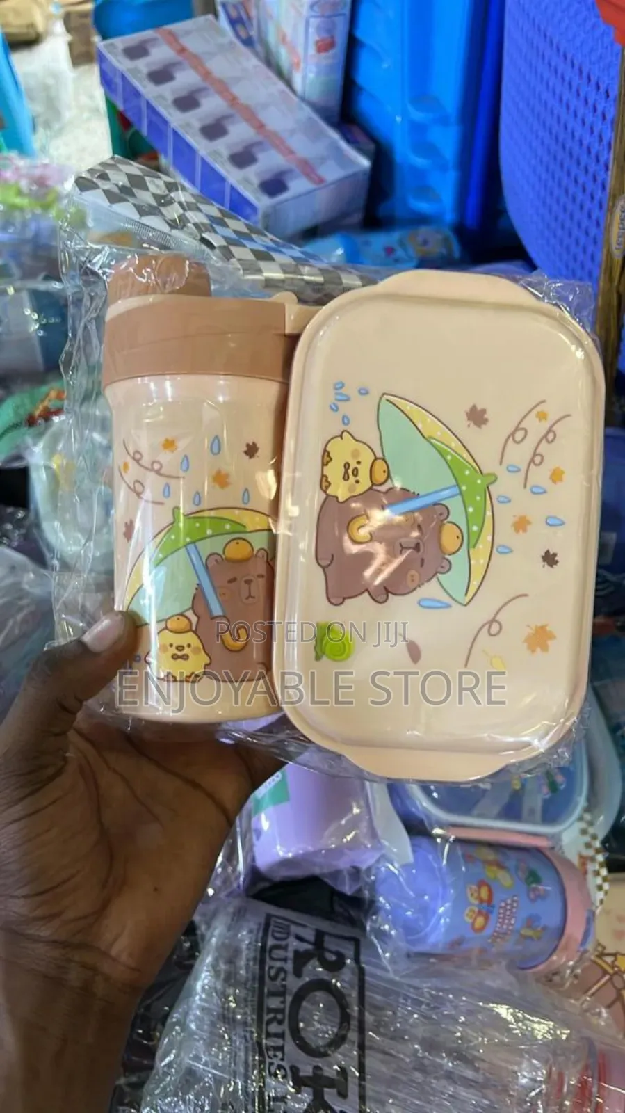 Portable Kid's Lunch Box 2 In1