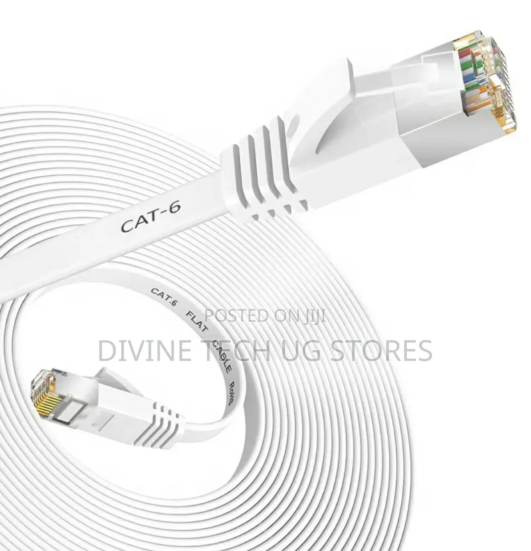 Ethernet Cable Cat6 15 Meters- Flat and White