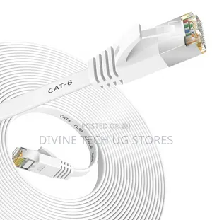 Ethernet Cable Cat6 15 Meters- Flat and White