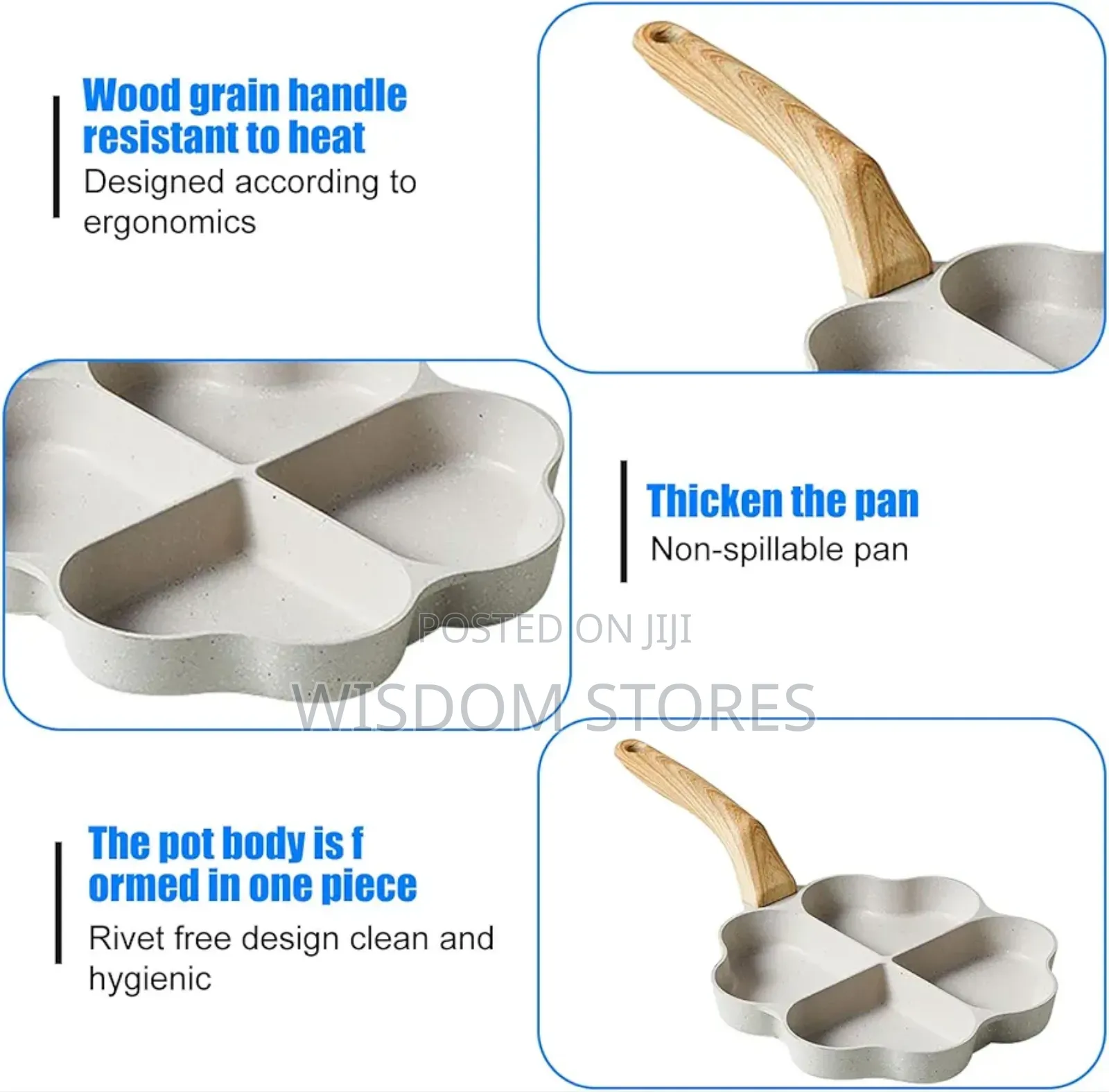 4 Hole Heart-Shaped Omelette Pan
