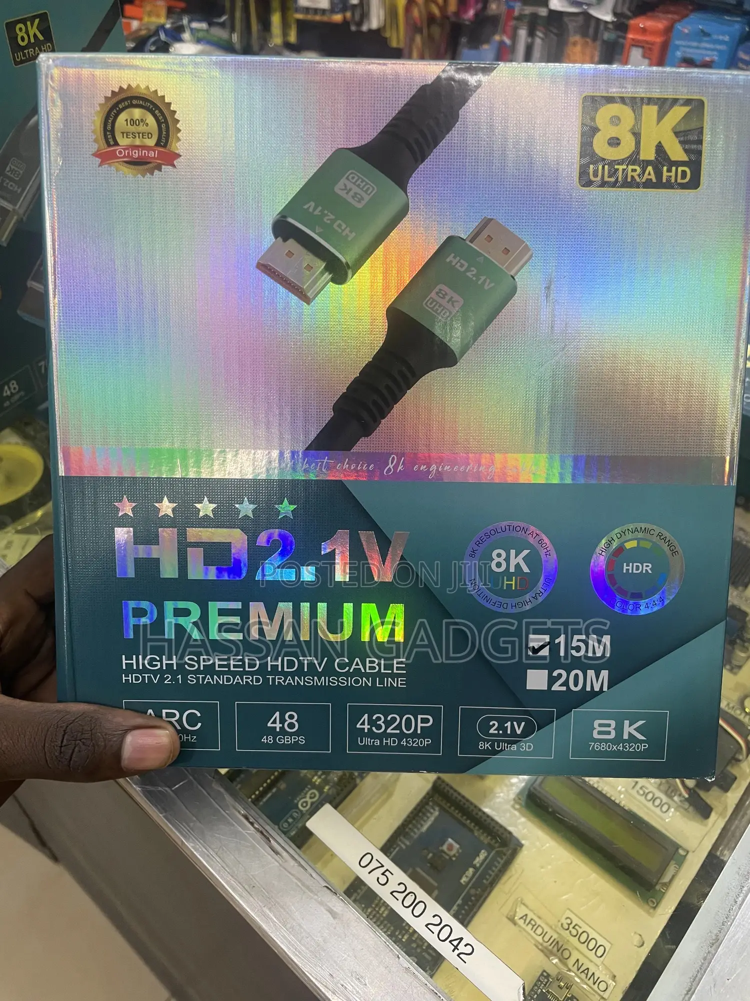 Hdmi 2.1 Cable 15m, 48gbps High Speed Hdmi Cable