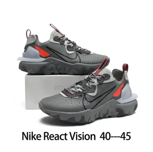 Nike React Vision Cool Grey University Red
