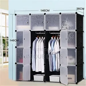 4 Collum Storage Cupboard Cabinet Wardrobe Rack Toy Book Shelves