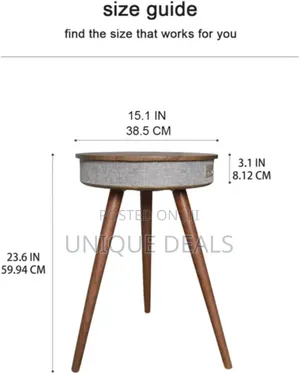 Smart End Table With Bluetooth Speakers