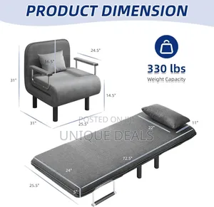 Convertible Sleeper Chair Bed, 4-in-1 Folding Sofa Bed
