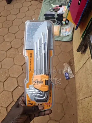 Ingco 9-Piece Torx Key Set (Model Hhk13092) Featuring Extra-Long Keys