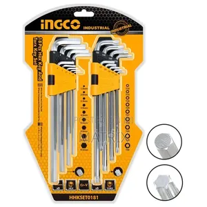 Ingco 9-Piece Torx Key Set (Model Hhk13092) Featuring Extra-Long Keys
