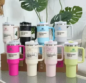 Stainless Steel Insulated Cup With Straw and Handle