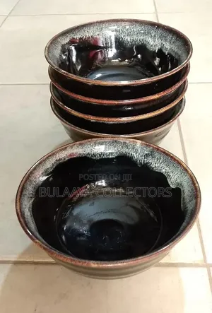 Japanese Ceramic Bowls, Mino Tenmoku Style.