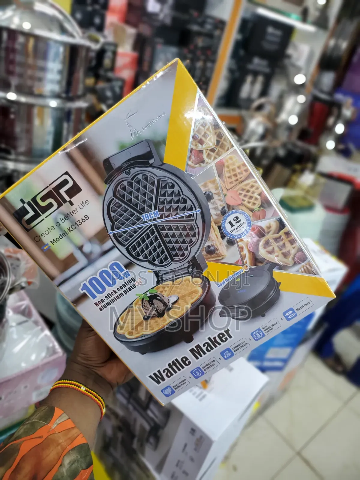 Heart Shaped Electric Waffle Maker