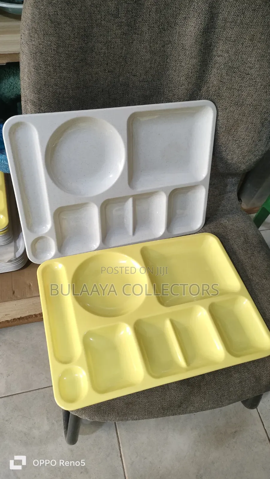 Vintage Divided Melamine Cafeteria Trays/School Lunch Trays.