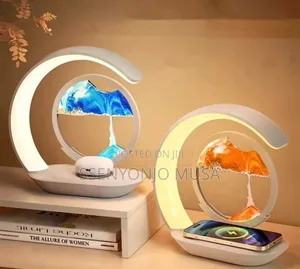 Wireless Charging 3d Quicksand Led Lamp – Rechargeable Night Light
