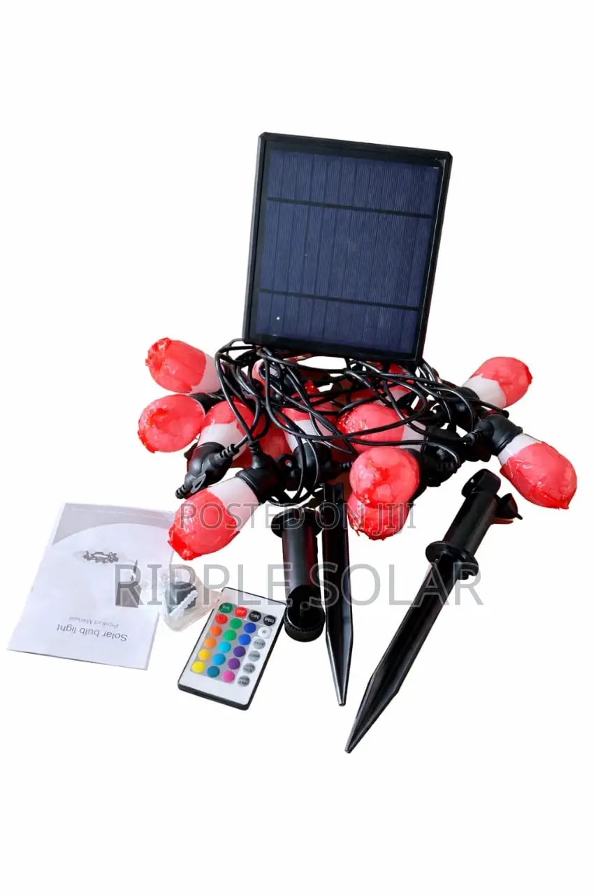 Solar Garden String Lights RGB Remote Outdoor Decorative Lights