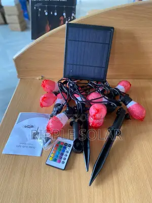 Solar Garden String Lights RGB Remote Outdoor Decorative Lights