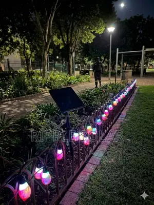Solar Garden String Lights RGB Remote Outdoor Decorative Lights