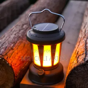 2in1 Usb and Top Mounted Solar-Rechargeable Led Camping Lantern