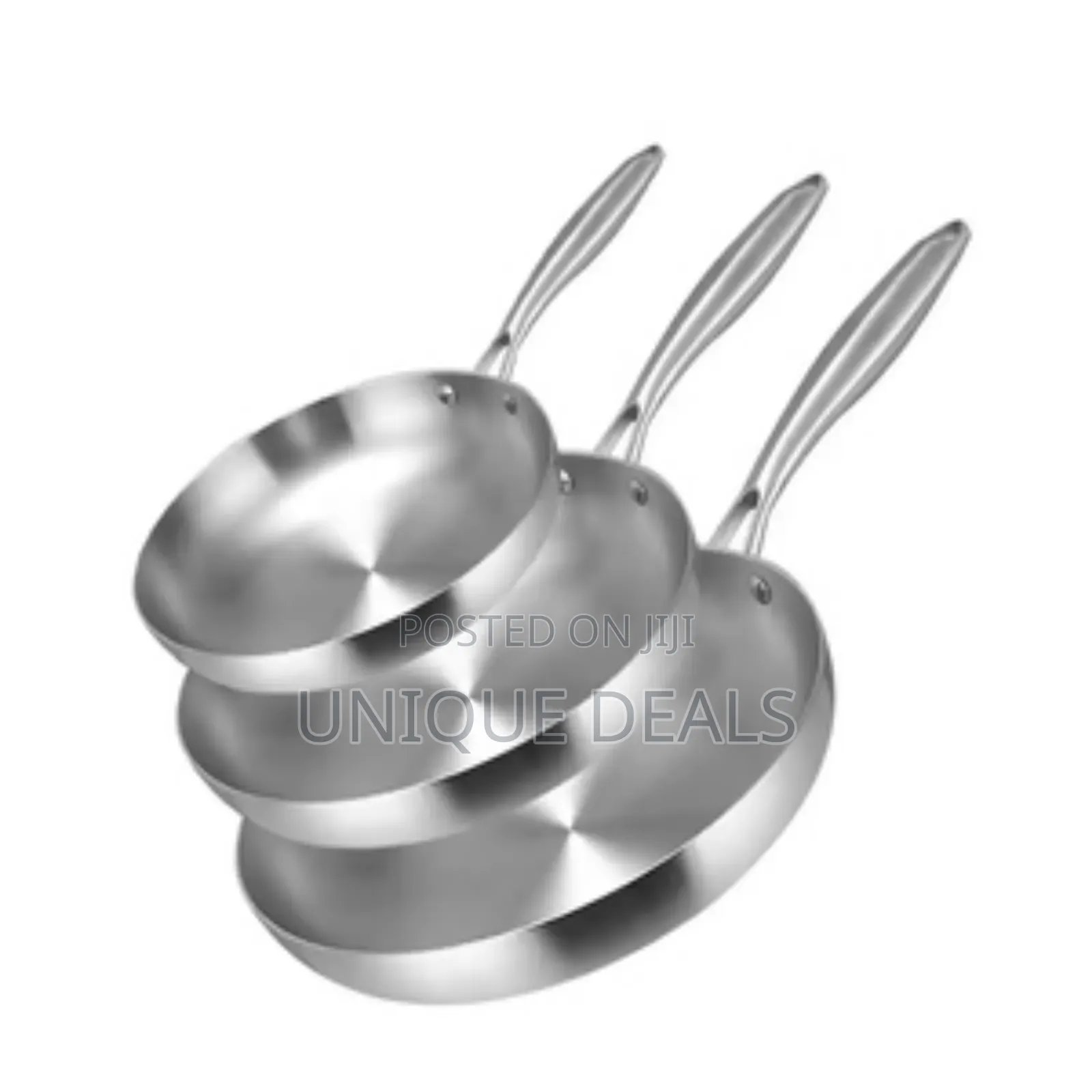 Stainless Steel Frying Pan Set Professional Skillet Fast Heating
