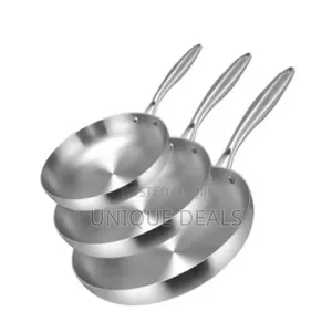 Stainless Steel Frying Pan Set Professional Skillet Fast Heating