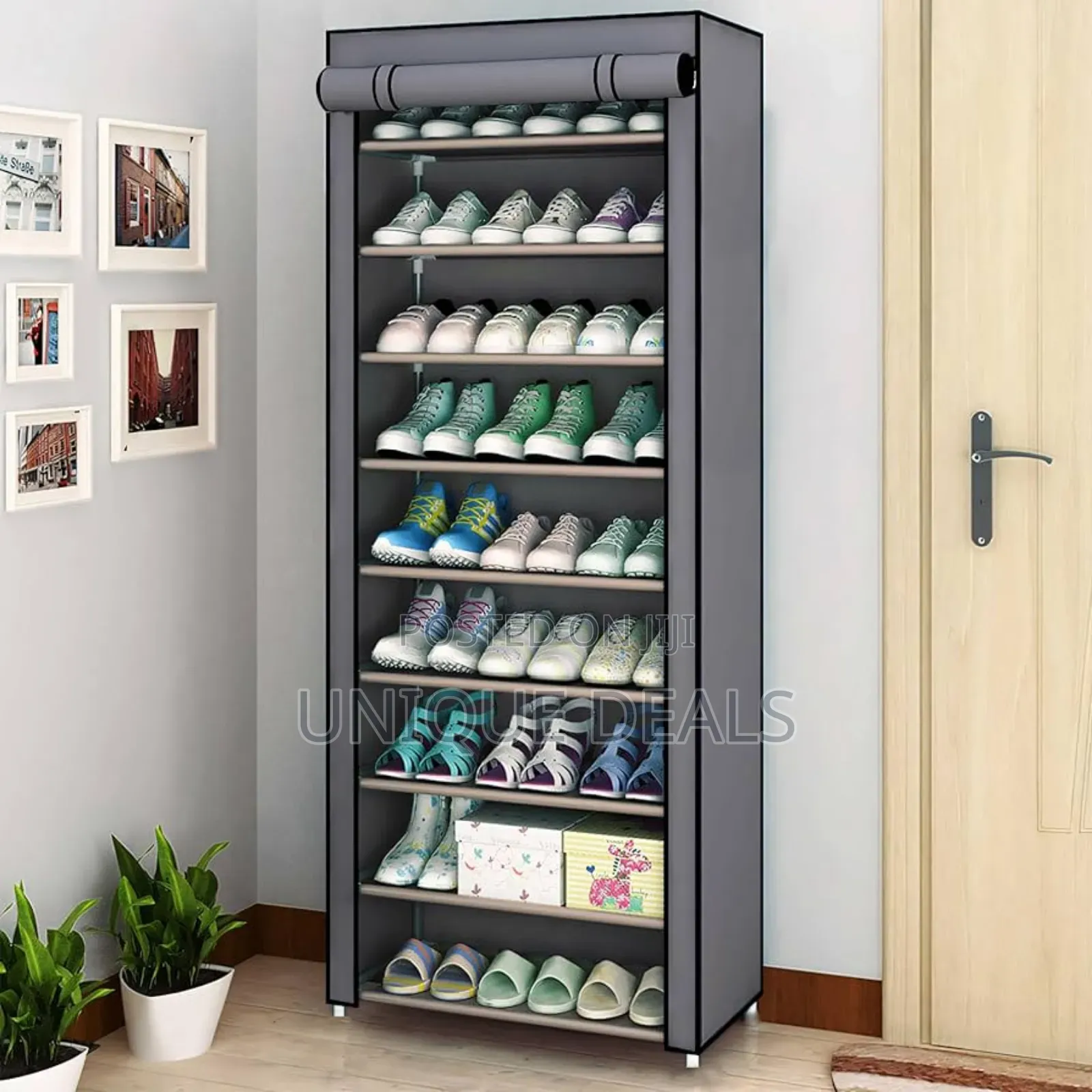 Shoe Rack With Fabric Cover, Shoe Cabinet