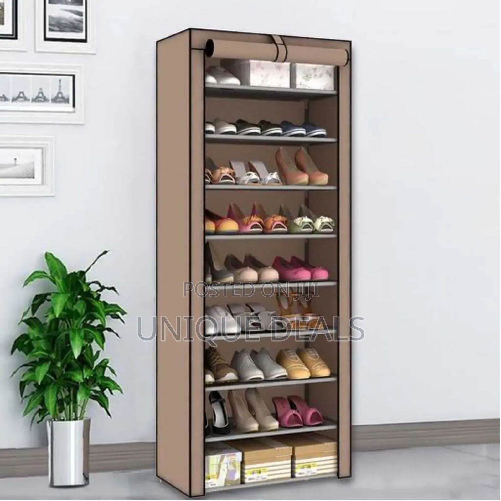 Shoe Rack With Fabric Cover, Shoe Cabinet
