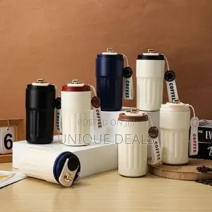 Coffee Thermos Flask With Temperature Display, Travel Coffee Mug