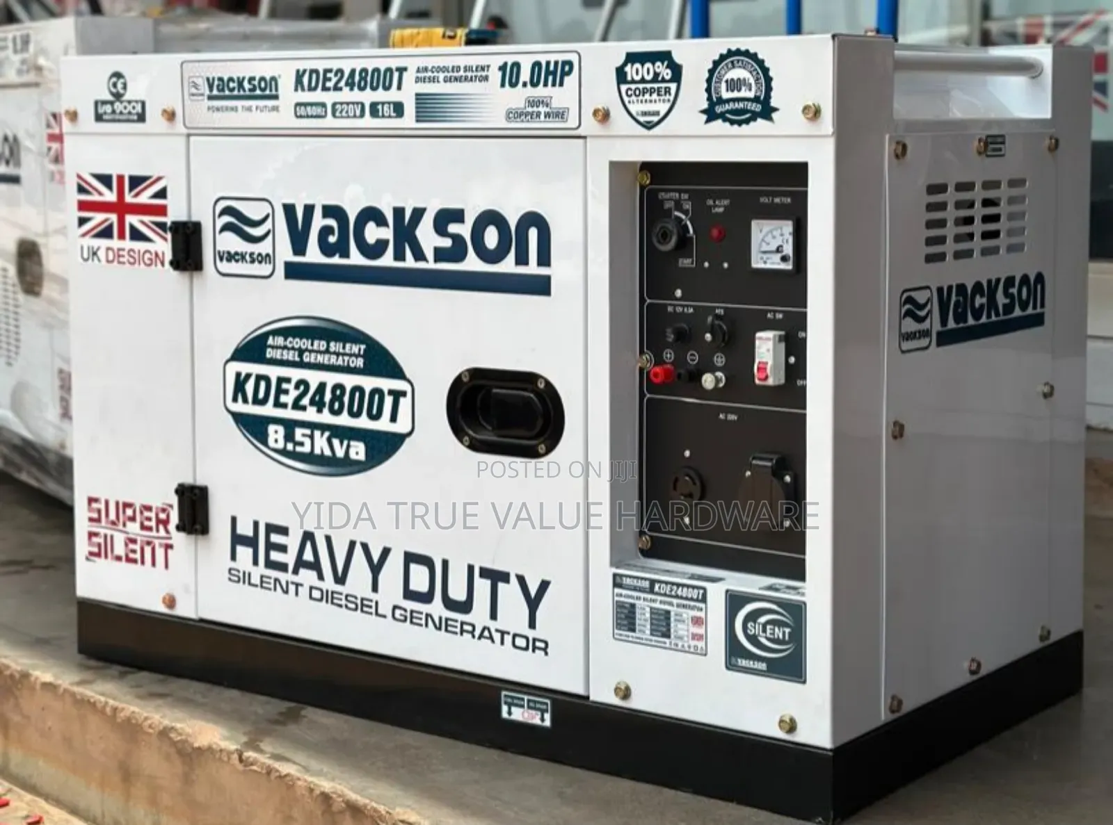 Generator 8.5kva Vackson Uk Brand