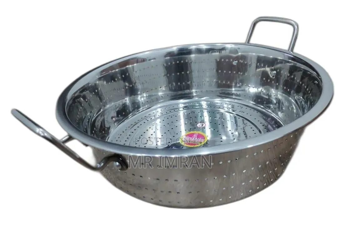Silver Stainless Steel Rice Tub Strainer