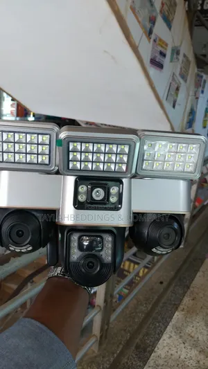 3 Lens Electric PTZ Camera System | 360° Outdoor Smart CCTV