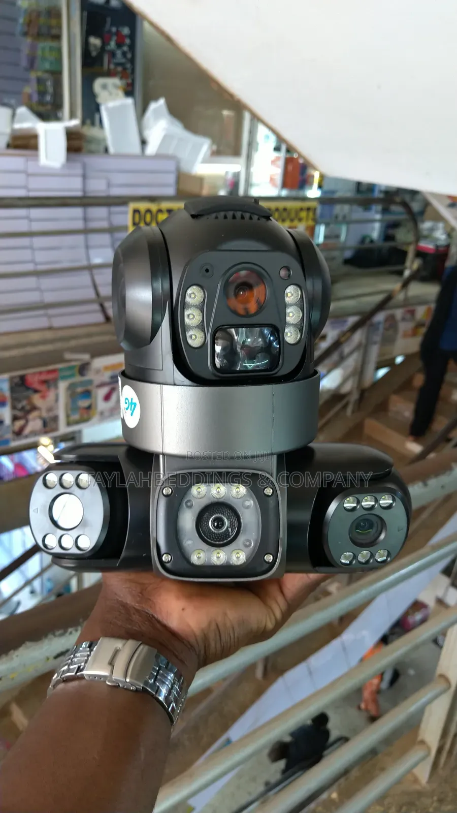 Triple Lens Security Camera 4g Solar Power Surveillance System Hd View