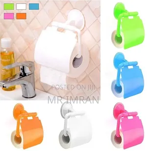 Plastic Suction Cup Toilet Paper Holder