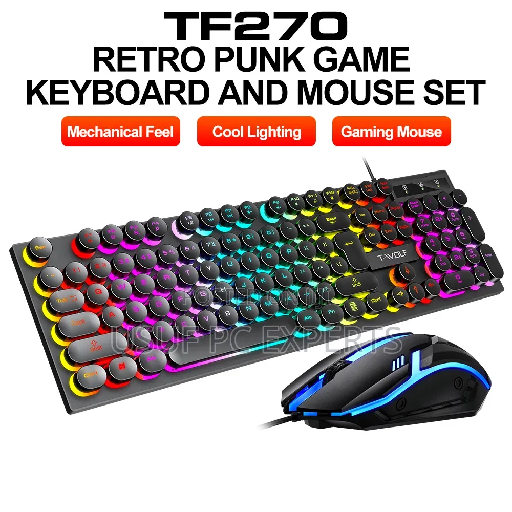 Gaming Keyboard and Mouse Wired Twolf Tf210