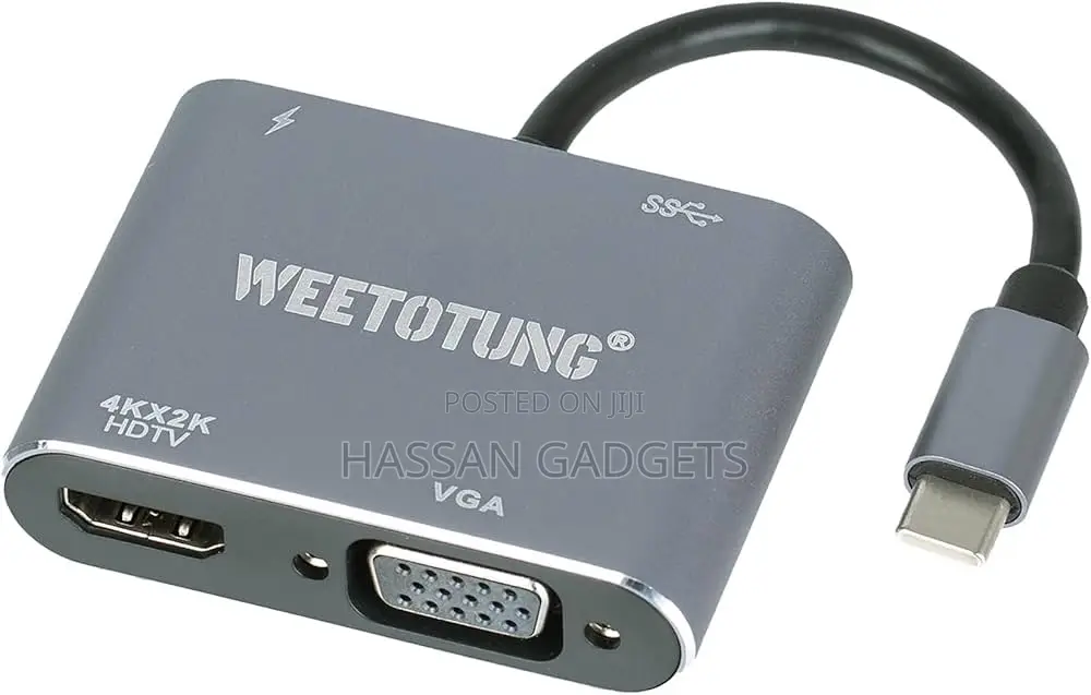 Type C to Pd Hd,Vga, Usb Adapter 4in 1