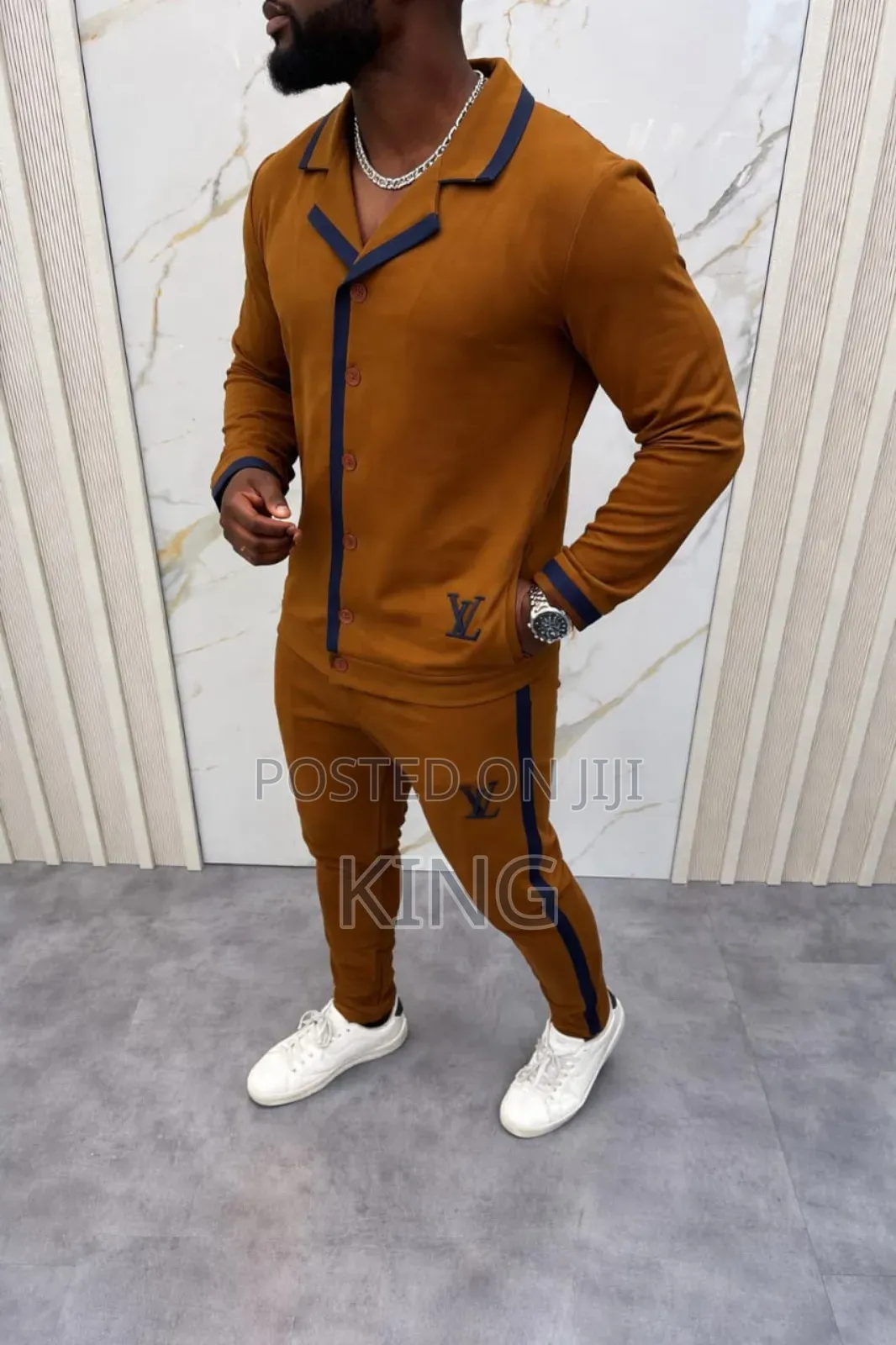 Louise Vuitton Two-Piece Tracksuit Set for Men