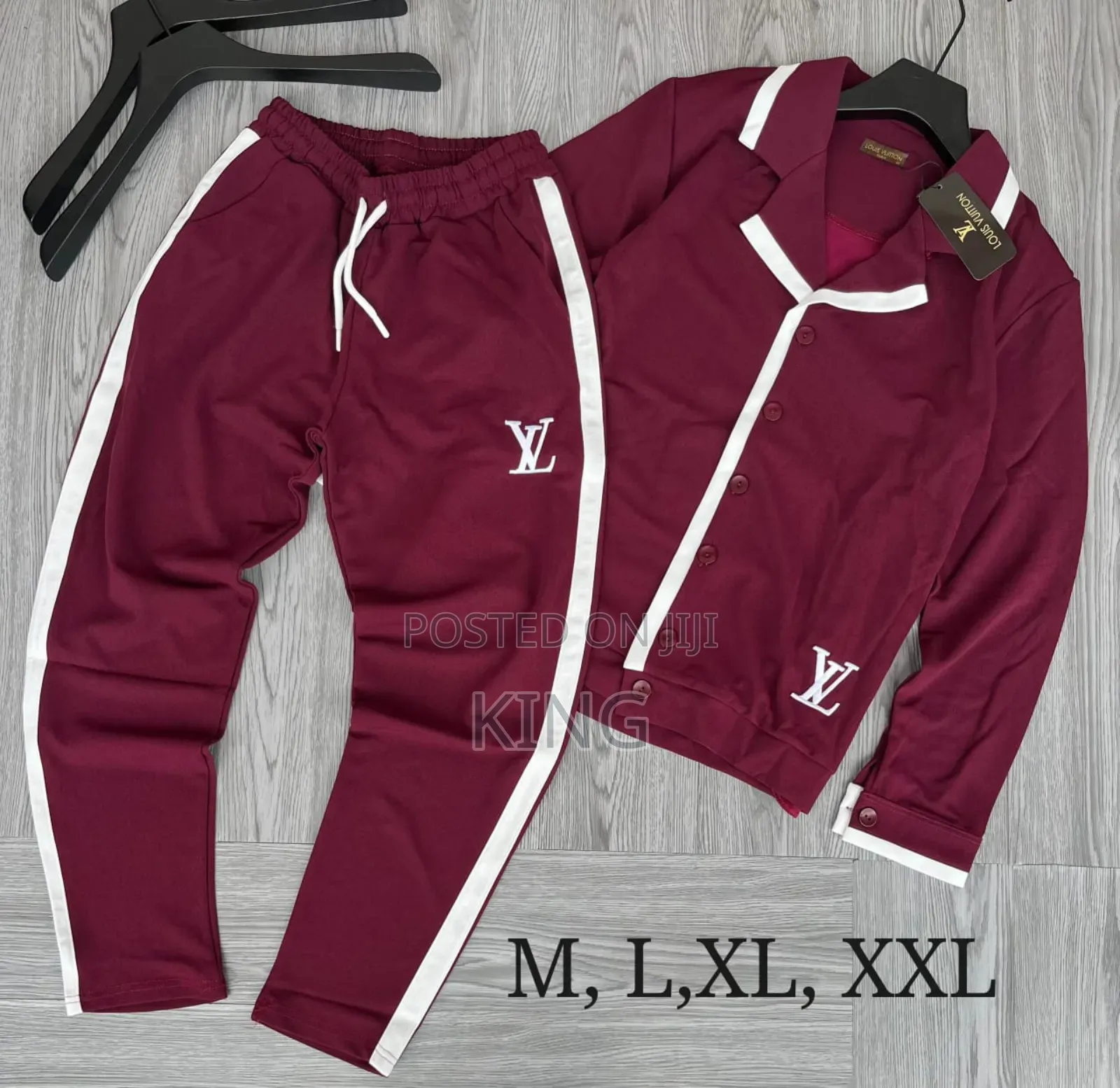 Louise Vuitton Two-Piece Tracksuit Set for Men