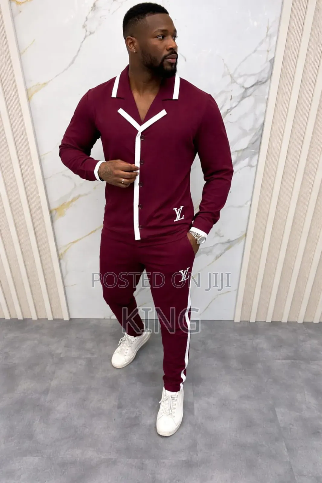 Louise Vuitton Two-Piece Tracksuit Set for Men
