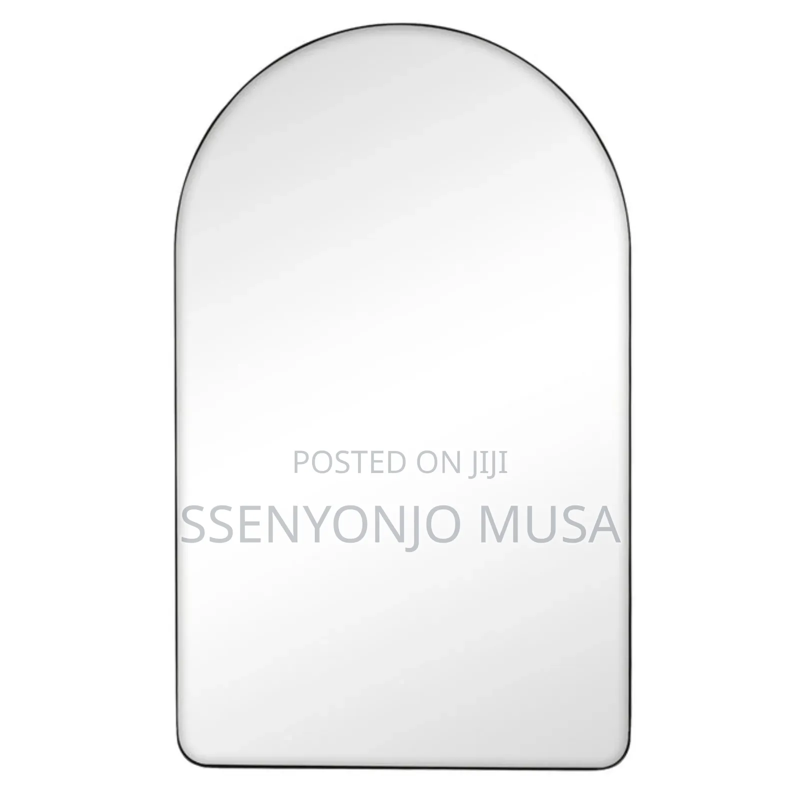 Wall Mounted XXL Arch Full-Length Mirror 180x110cm – Black Frame