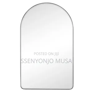 Wall Mounted XXL Arch Full-Length Mirror 180x110cm – Black Frame