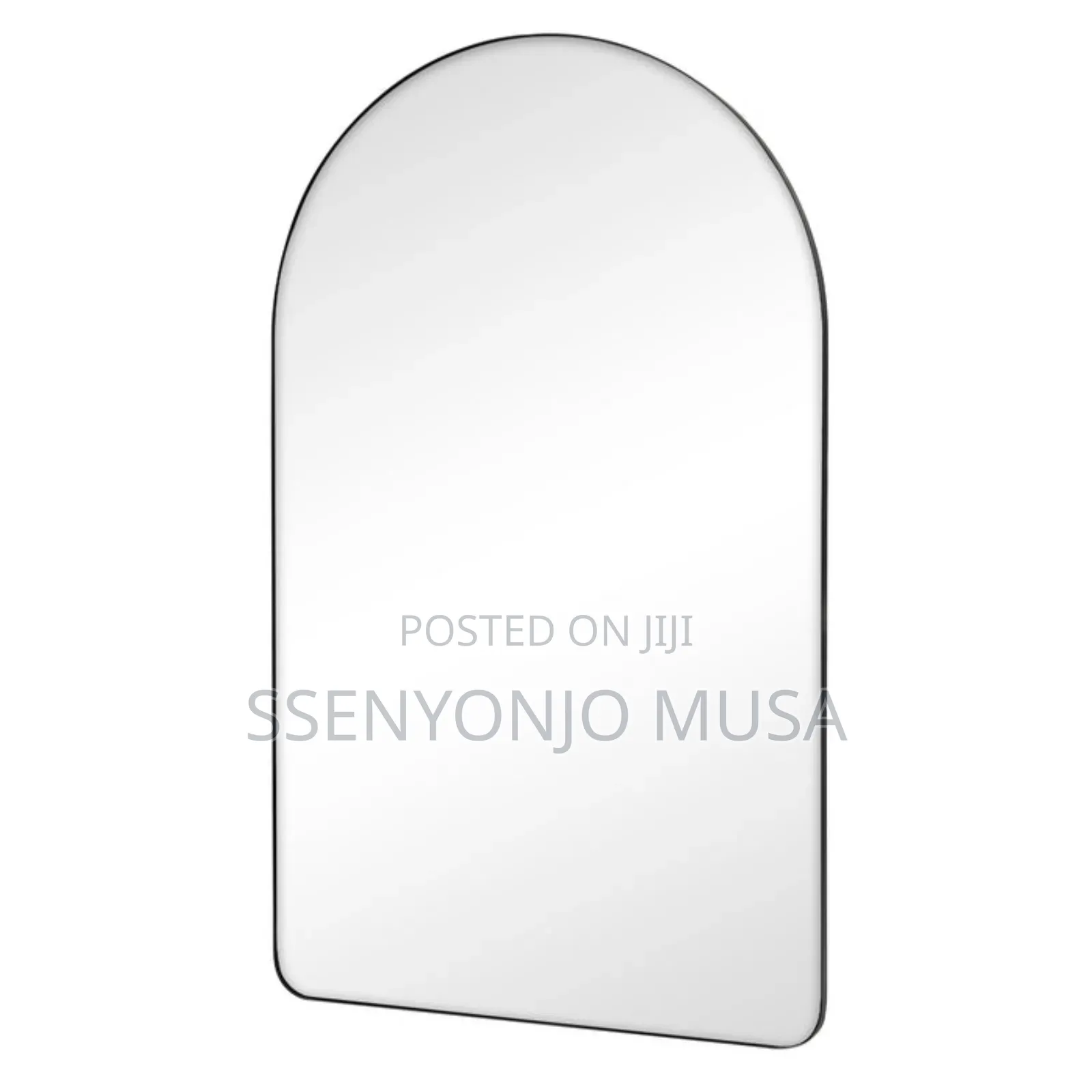 Wall Mounted XXL Arch Full-Length Mirror 180x110cm – Black Frame
