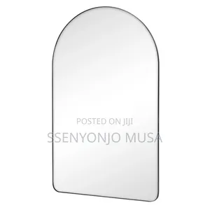 Wall Mounted XXL Arch Full-Length Mirror 180x110cm – Black Frame