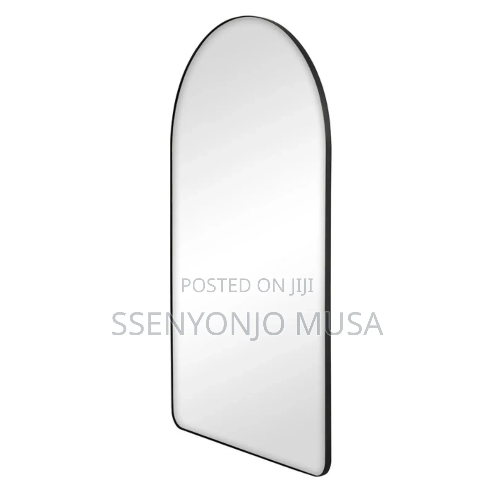 Wall Mounted XXL Arch Full-Length Mirror 180x110cm – Black Frame