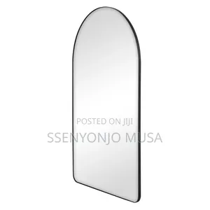 Wall Mounted XXL Arch Full-Length Mirror 180x110cm – Black Frame