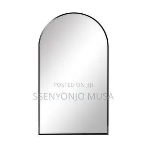 Wall Mounted XXL Arch Full-Length Mirror 180x110cm – Black Frame
