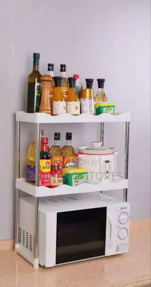 2- Tier Plastic Shelving Microwave Rack