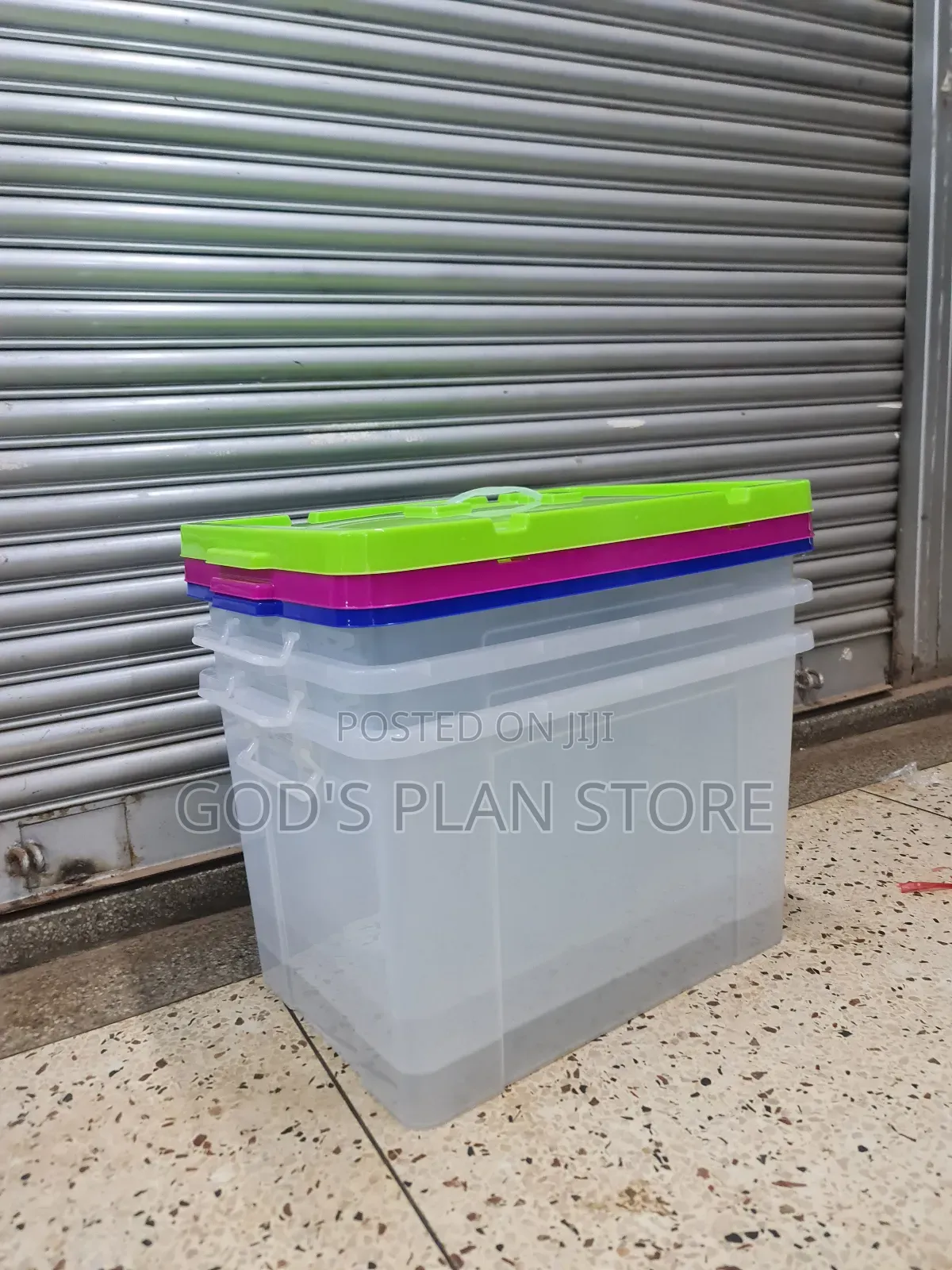 Green Stackable Plastic Storage Boxes Plastic Storage Boxes