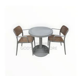 Gray Stackable Plastic Chairs and Table Plastic Table and Chairs