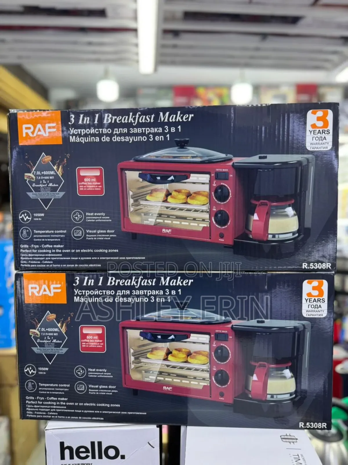 Raf 3 in 1 Breakfast Maker, Model R.5308r.