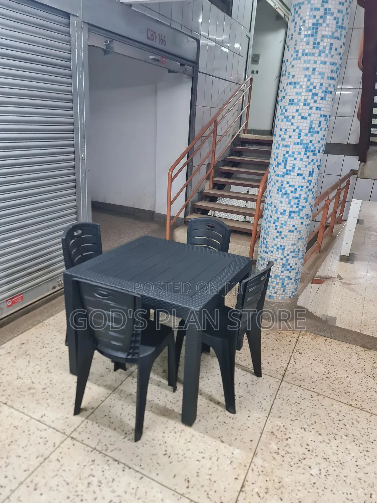 Stylish Plastic Table and Chairs Plastic Table and Chairs Black